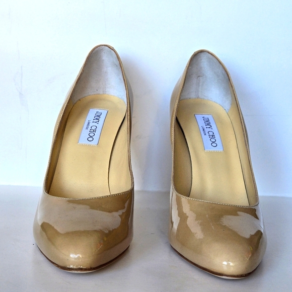 Jimmy Choo Gilbert Patent Leather Nude Pump. US size, EUR 40.5 - Picture 2 of 10